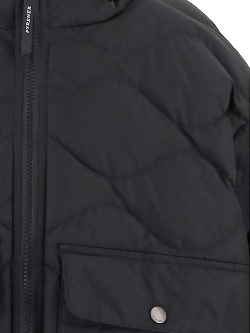 Pyrenex quilted hooded jacket Zwart