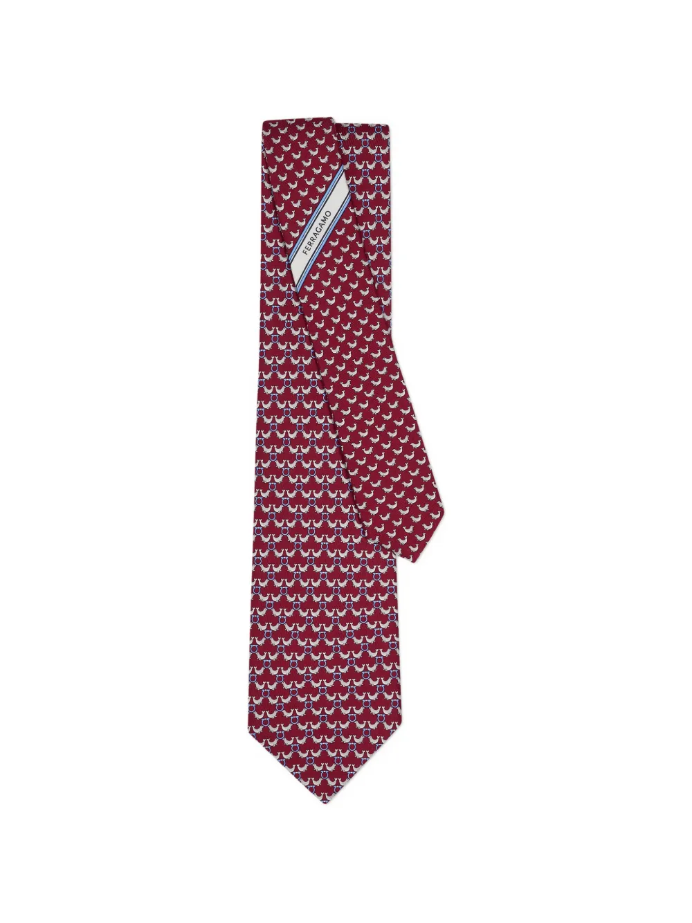 Ferragamo Circus print silk tie - Rot