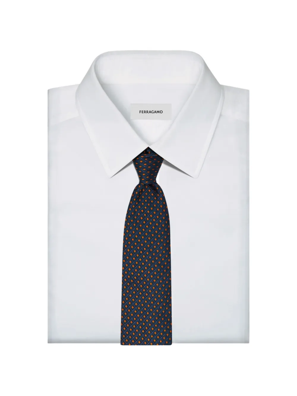 Ferragamo Jacquard tie Groen