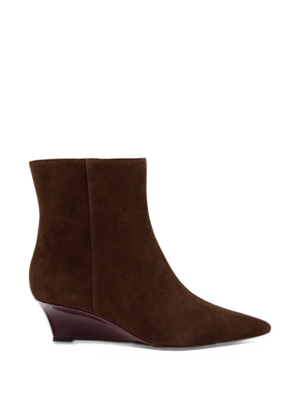 Festa Milano suede wedge ankle boots in Brown