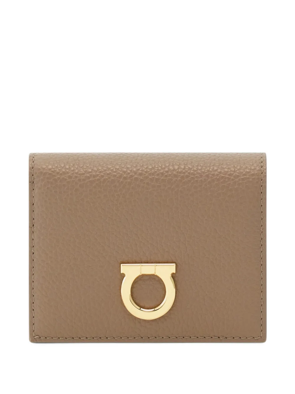Ferragamo Gancini compact wallet - Toni neutri