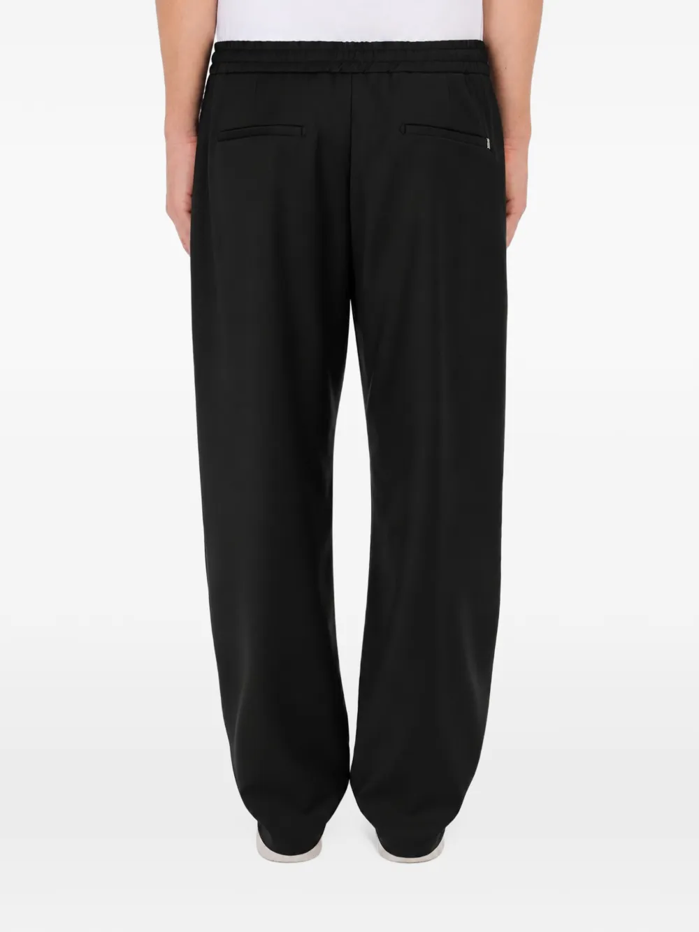 DONDUP Ryan pleated elasticated-waistband trousers Zwart