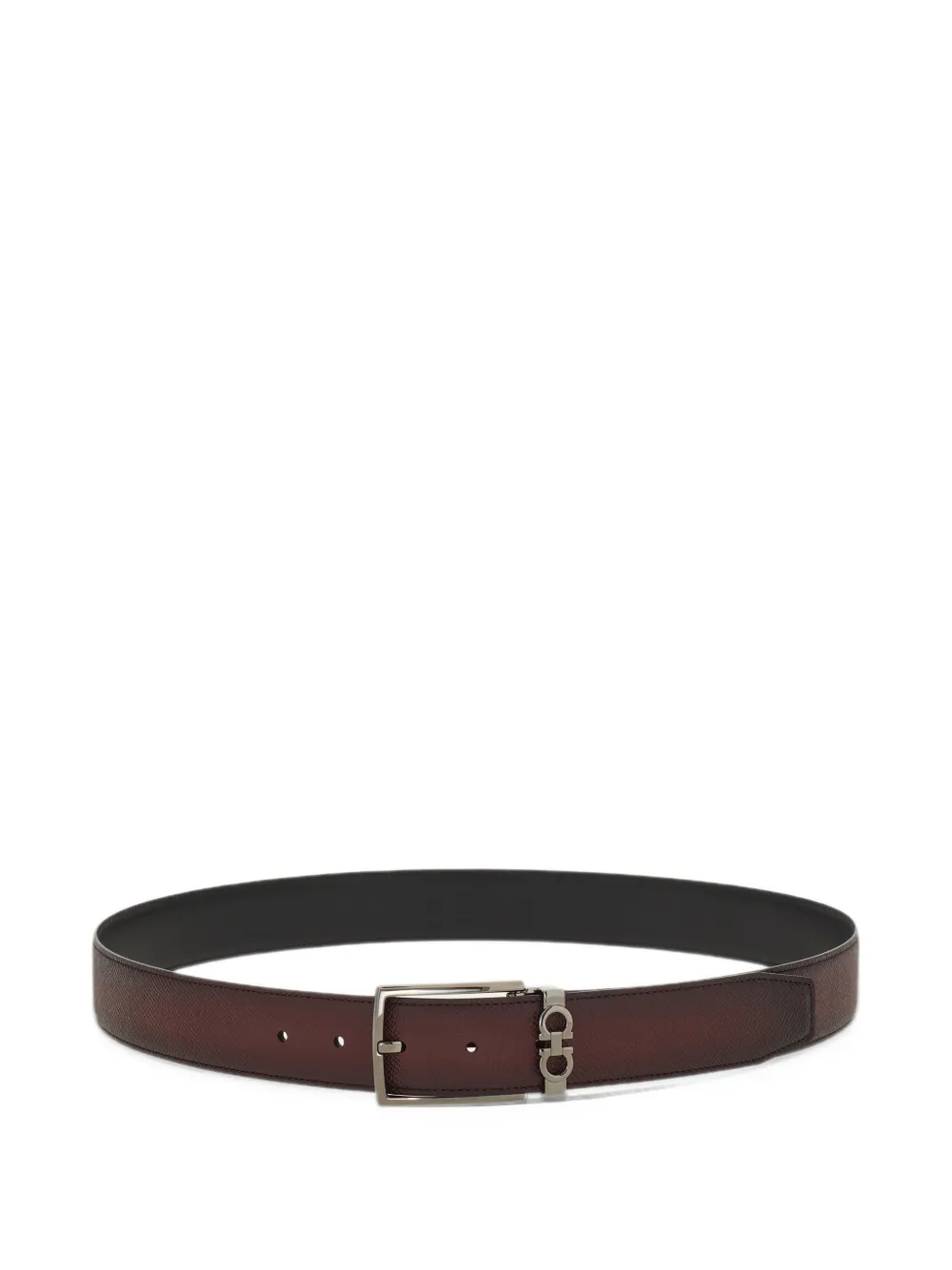 Ferragamo Reversible and adjustable Gancini belt - Marrone