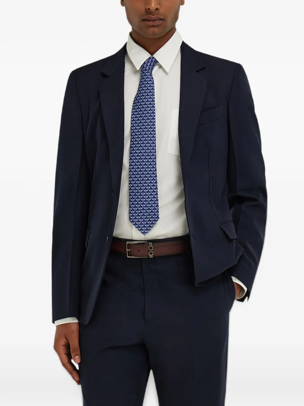 Ferragamo Reversible and adjustable Gancini belt Bruin