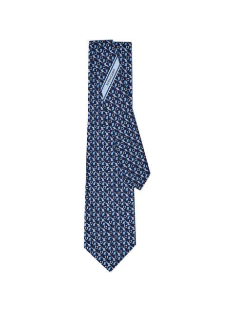 Ferragamo baby-elephant-print silk tie