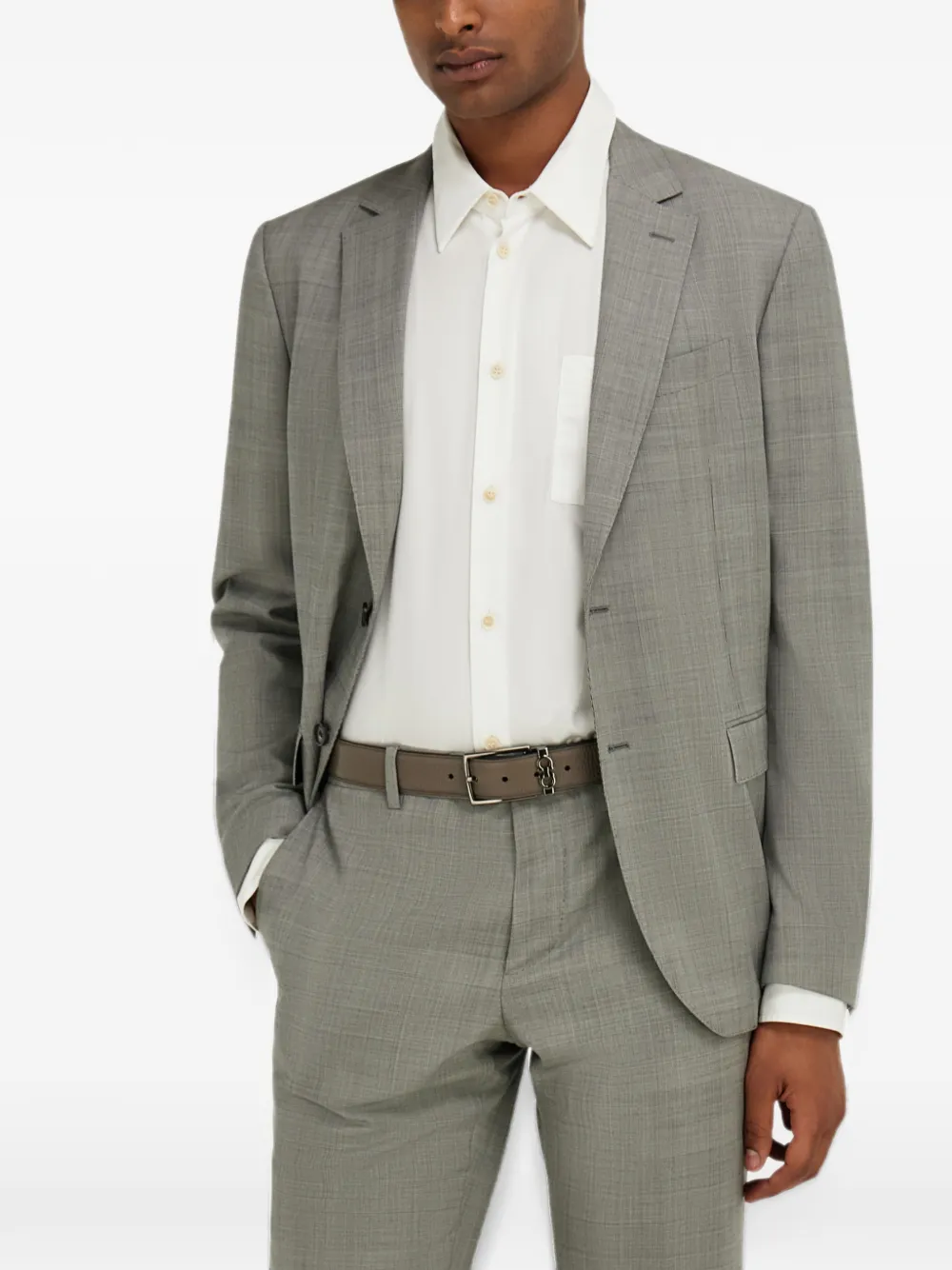 Ferragamo Reversible and adjustable Gancini belt Bruin