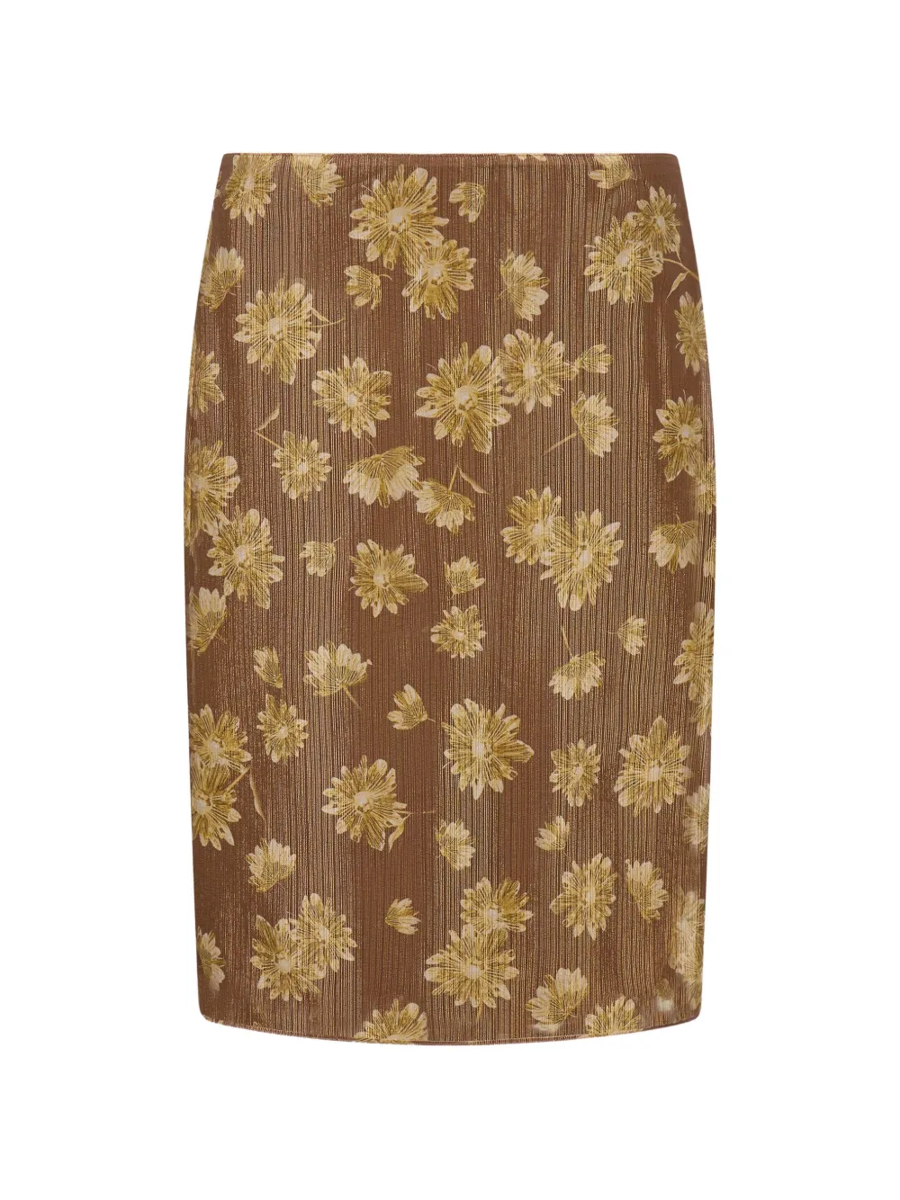 Ferragamo silk lamé midi skirt Bruin