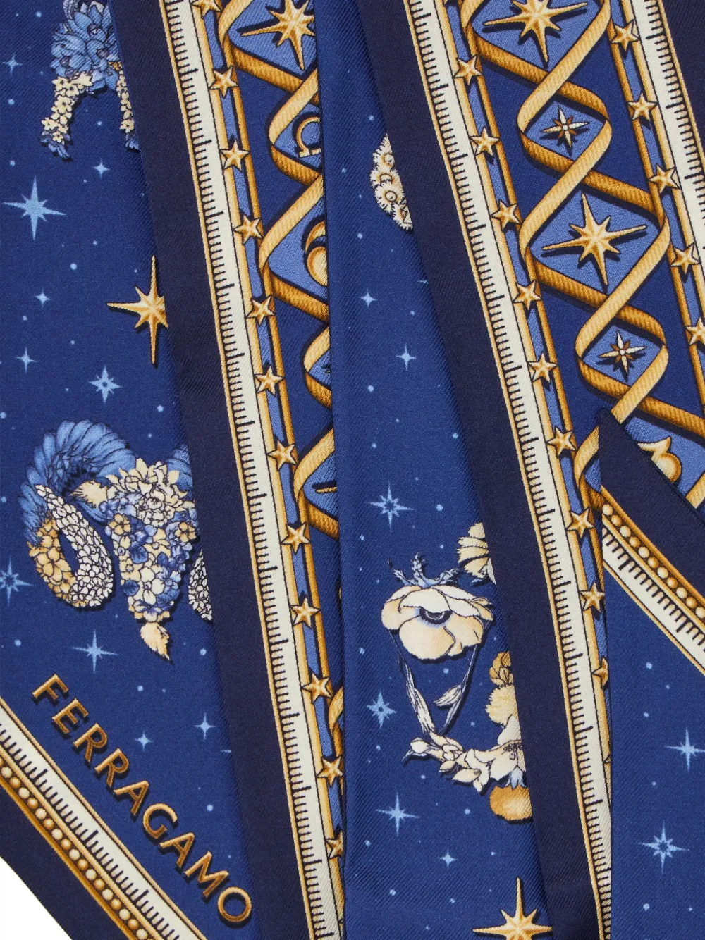 Ferragamo Horoscope print mini bandeau Blauw