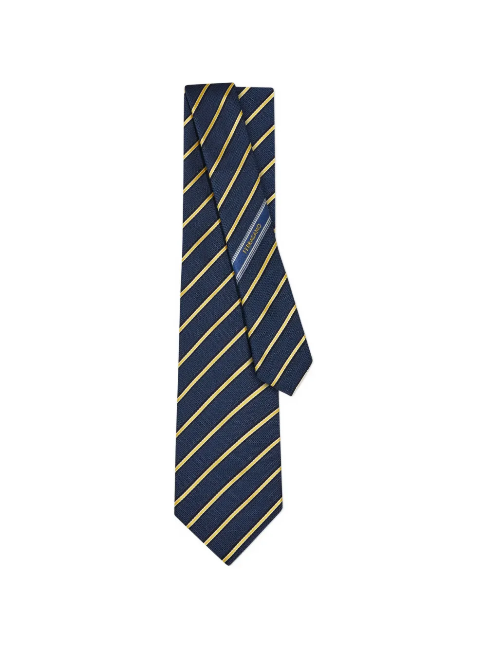 Ferragamo Regimental jacquard tie - Blau
