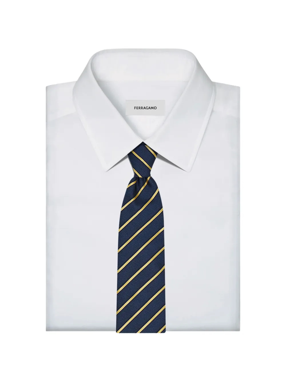 Ferragamo Regimental jacquard tie Blauw