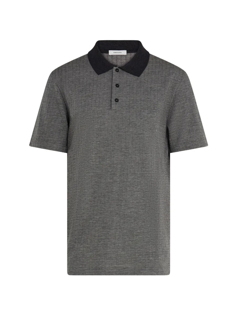 Ferragamo wool and cotton polo shirt - Grigio