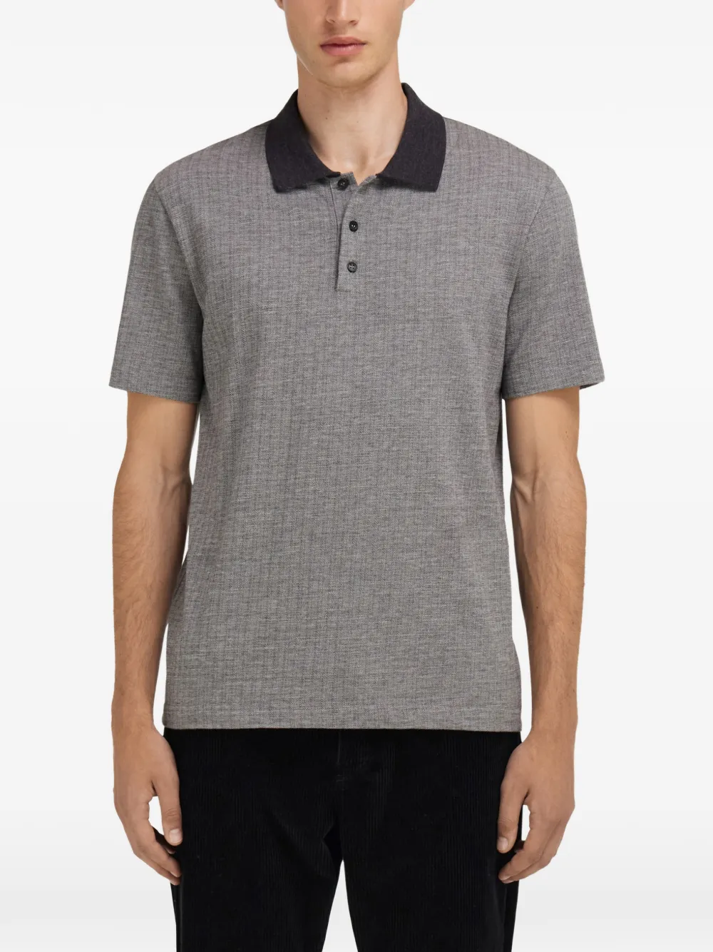Ferragamo wool and cotton polo shirt Grijs