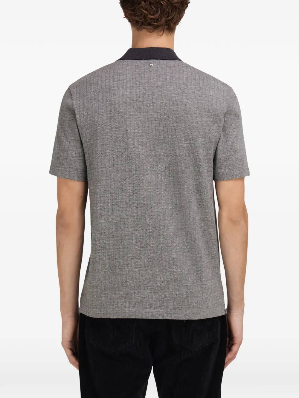 Ferragamo wool and cotton polo shirt Grijs