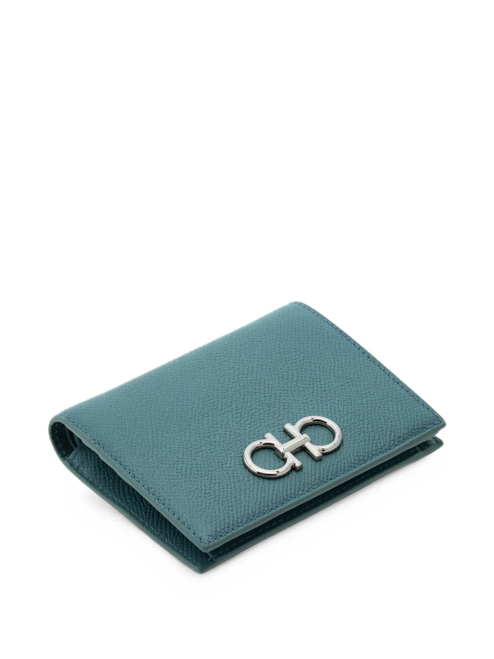 Ferragamo Gancini compact wallet Blauw