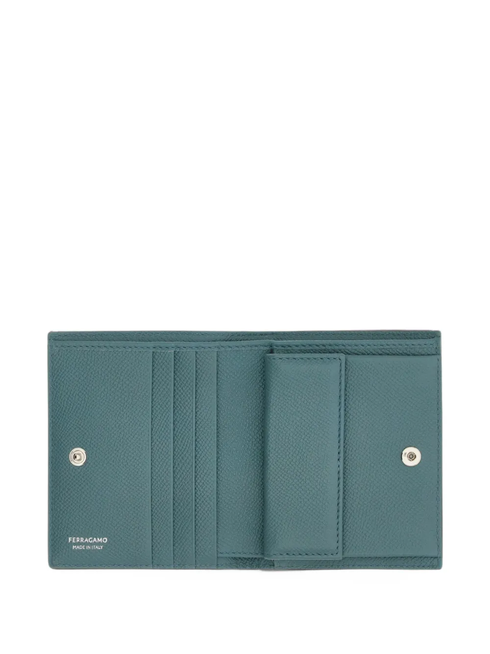 Ferragamo Gancini compact wallet Blauw