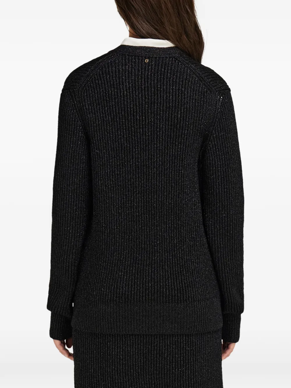 Ferragamo cardigan with lurex detail Zwart