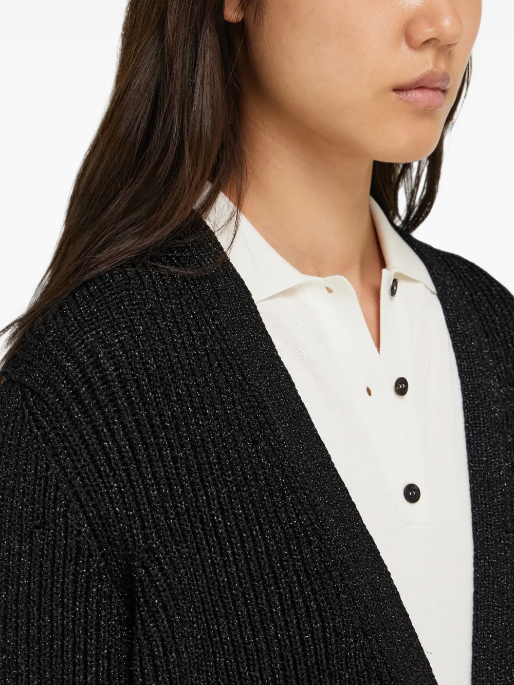 Ferragamo cardigan with lurex detail Zwart