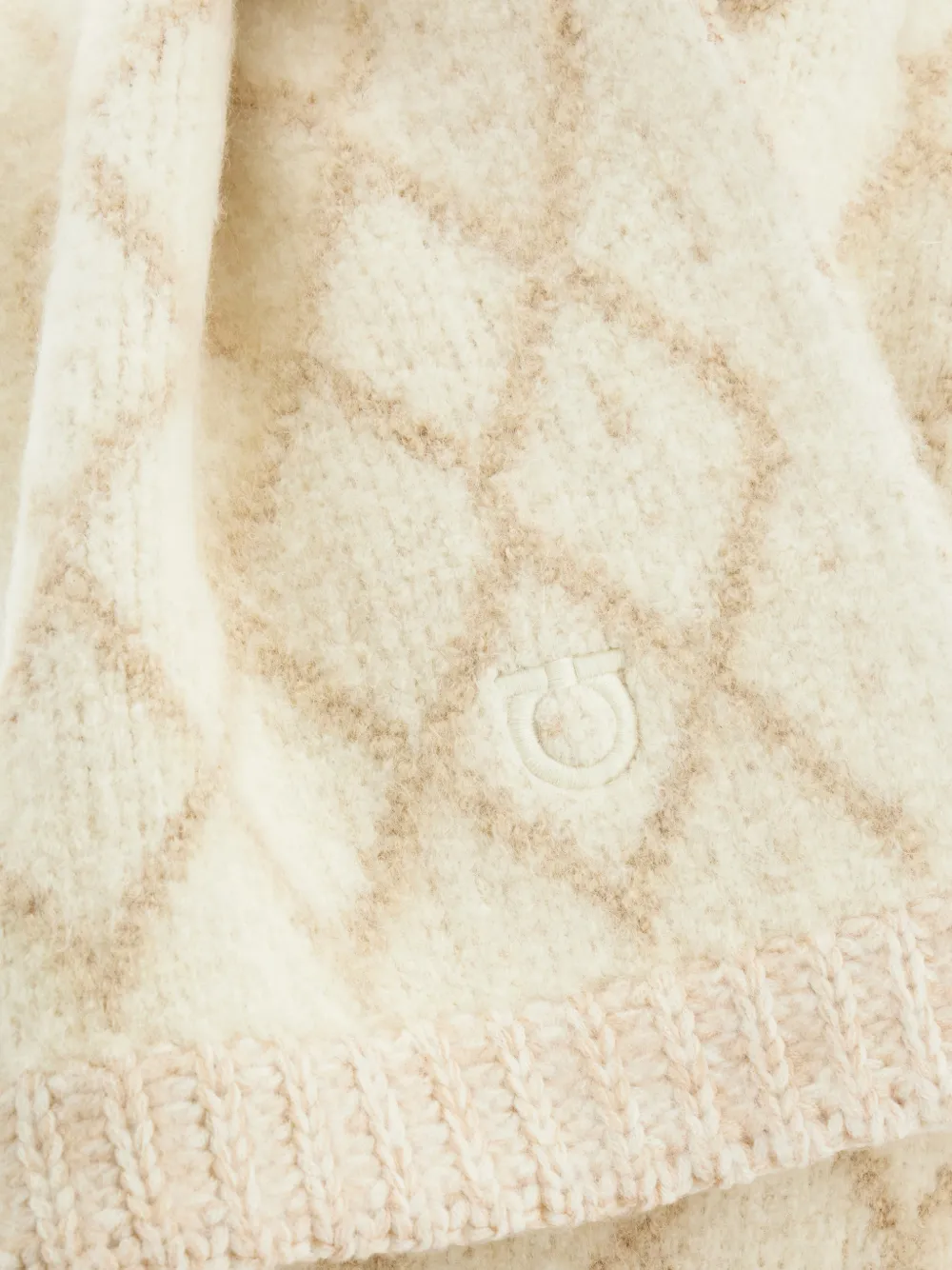 Ferragamo wool-and-alpaca-blend scarf Beige