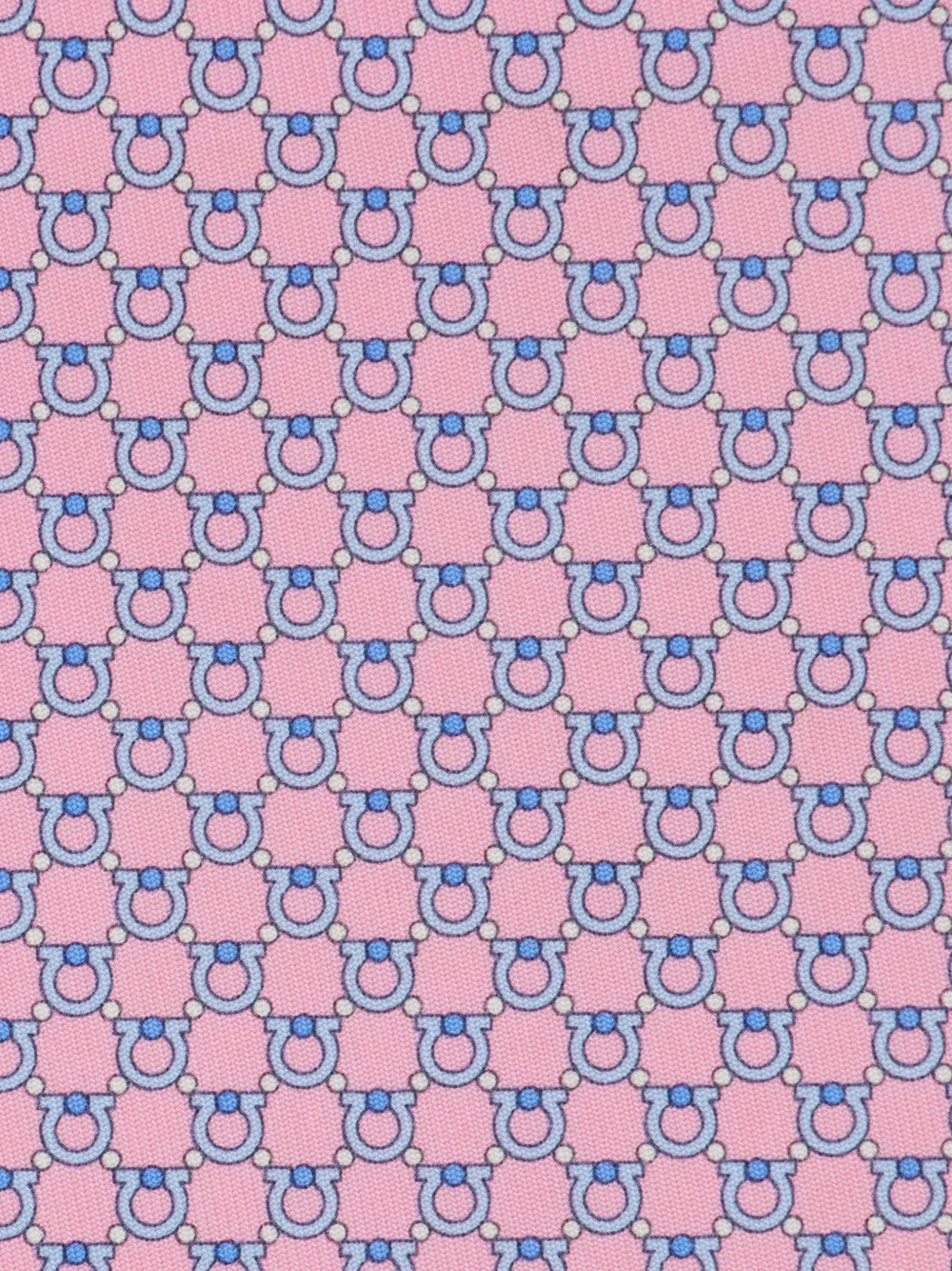 Ferragamo Gancini print silk tie Roze