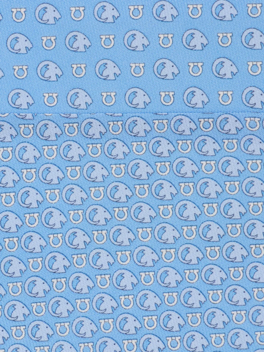 Ferragamo Goat print silk tie Blauw