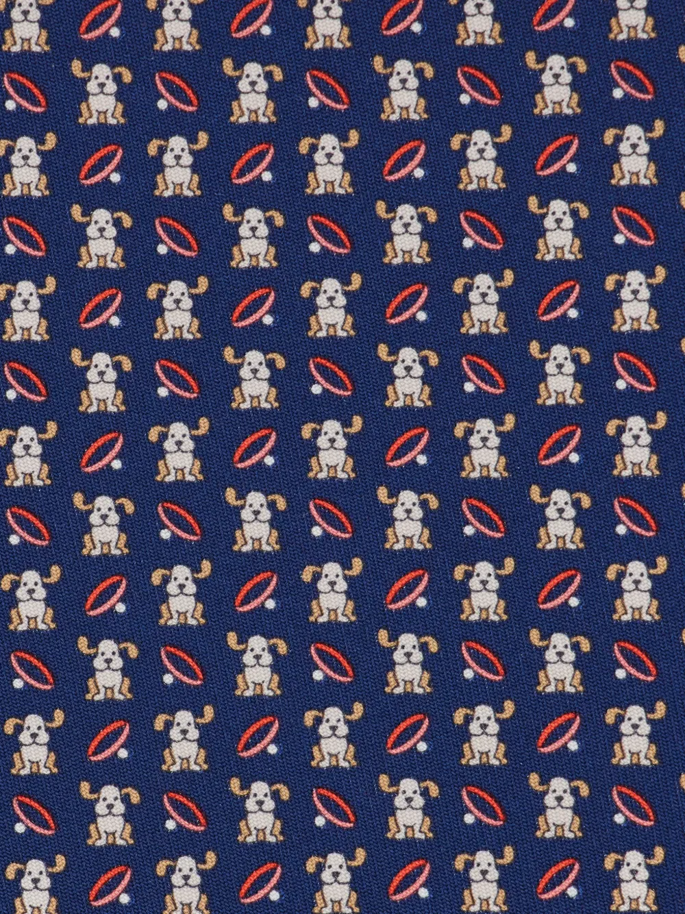 Ferragamo Fido print silk tie Blauw