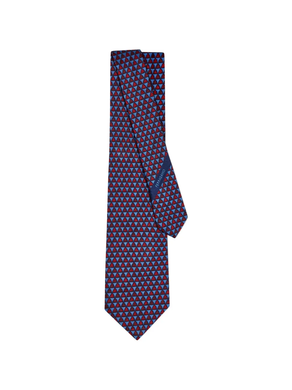 Ferragamo graphic-print jacquard tie - Blu