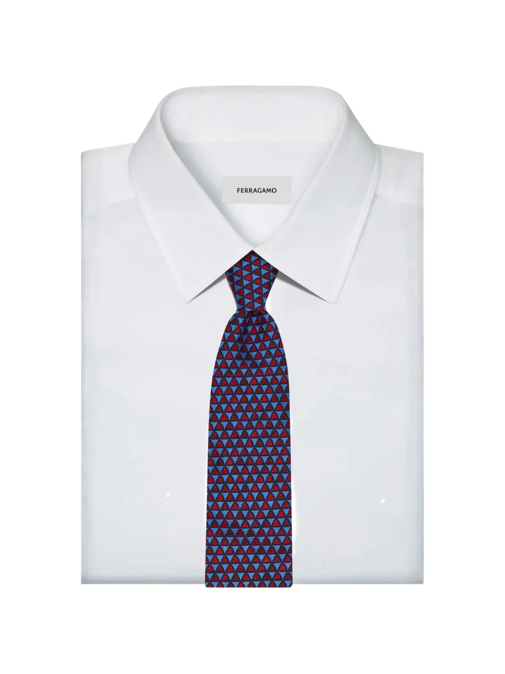 Ferragamo graphic-print jacquard tie Blauw