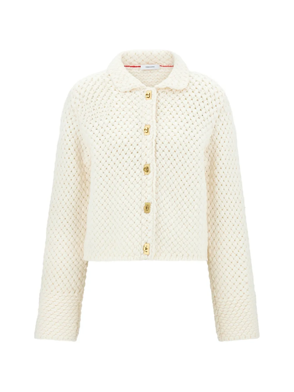 Ferragamo Knitted boxy cardigan - Toni neutri