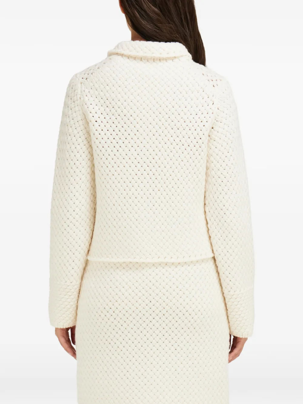 Ferragamo Knitted boxy cardigan Beige