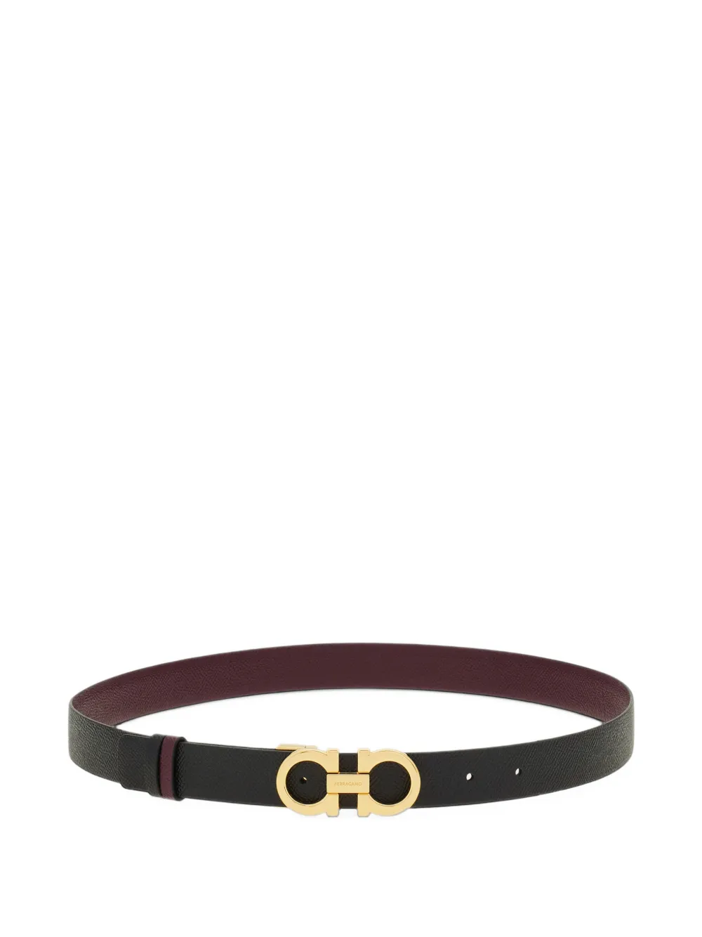 Ferragamo reversible-and-adjustable Gancini belt Zwart