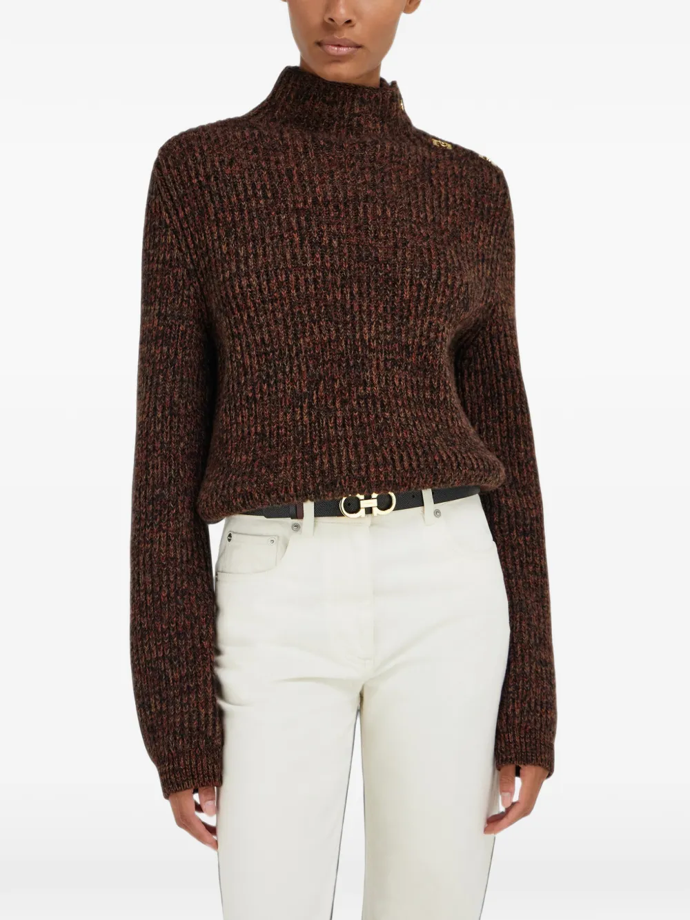 Ferragamo reversible-and-adjustable Gancini belt Zwart
