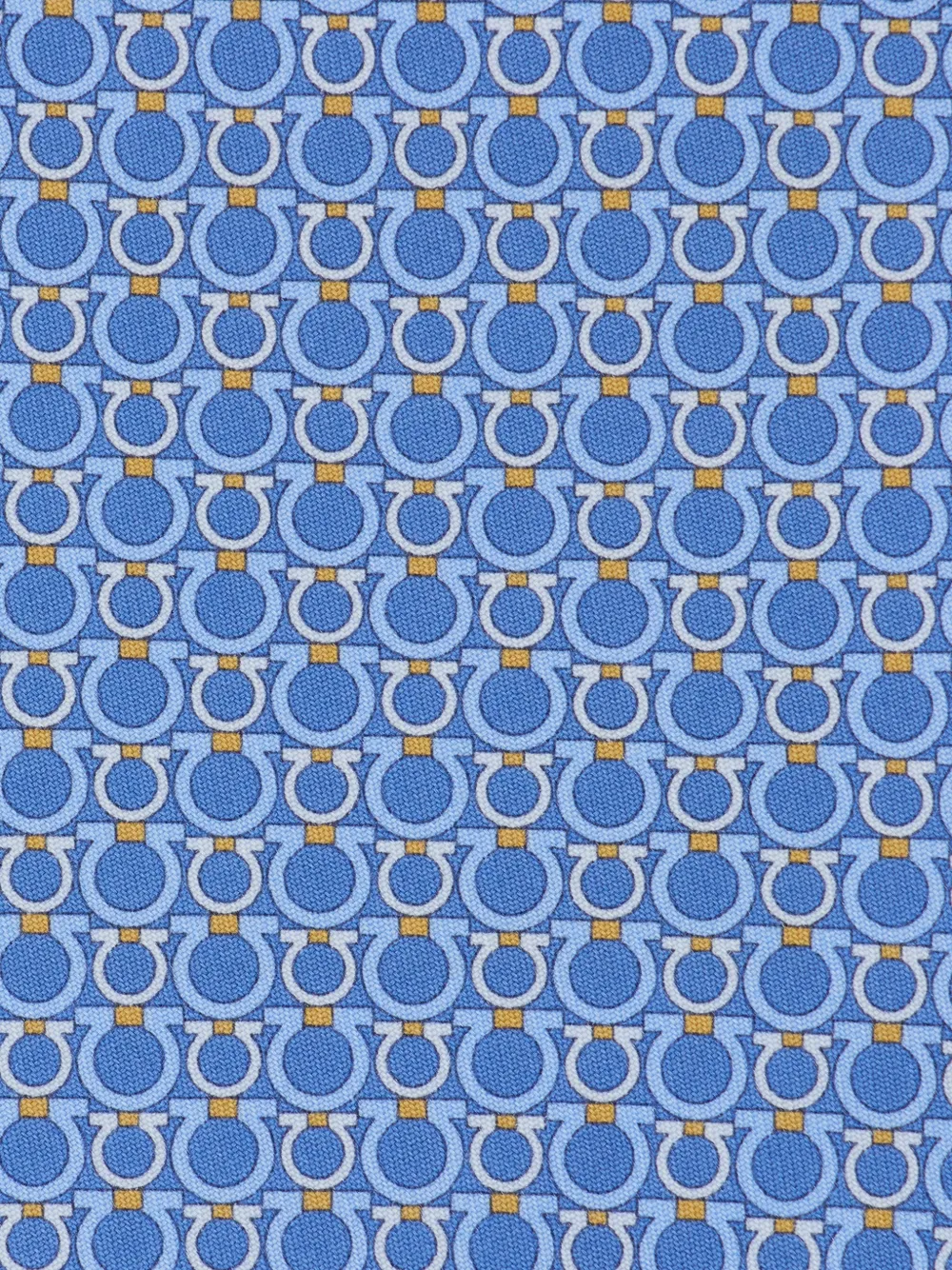 Ferragamo Gancini print silk tie Blauw