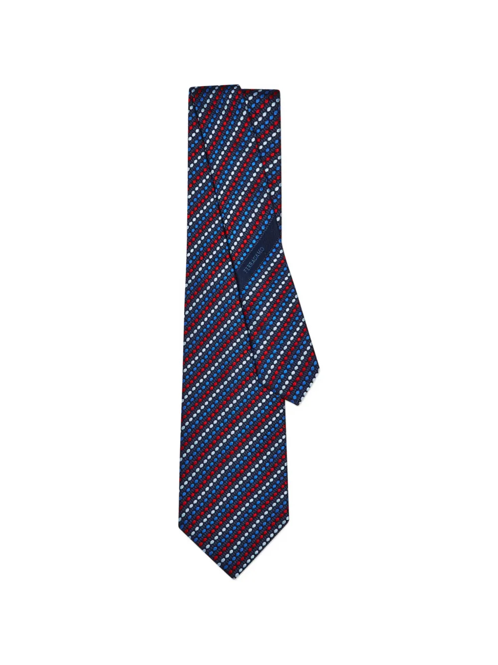 Ferragamo Infinite Inspirations Dots-jacquard Tie In Blue