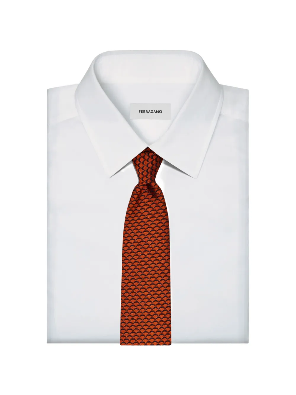 Ferragamo Archi print silk tie Infinite Inspirations Oranje