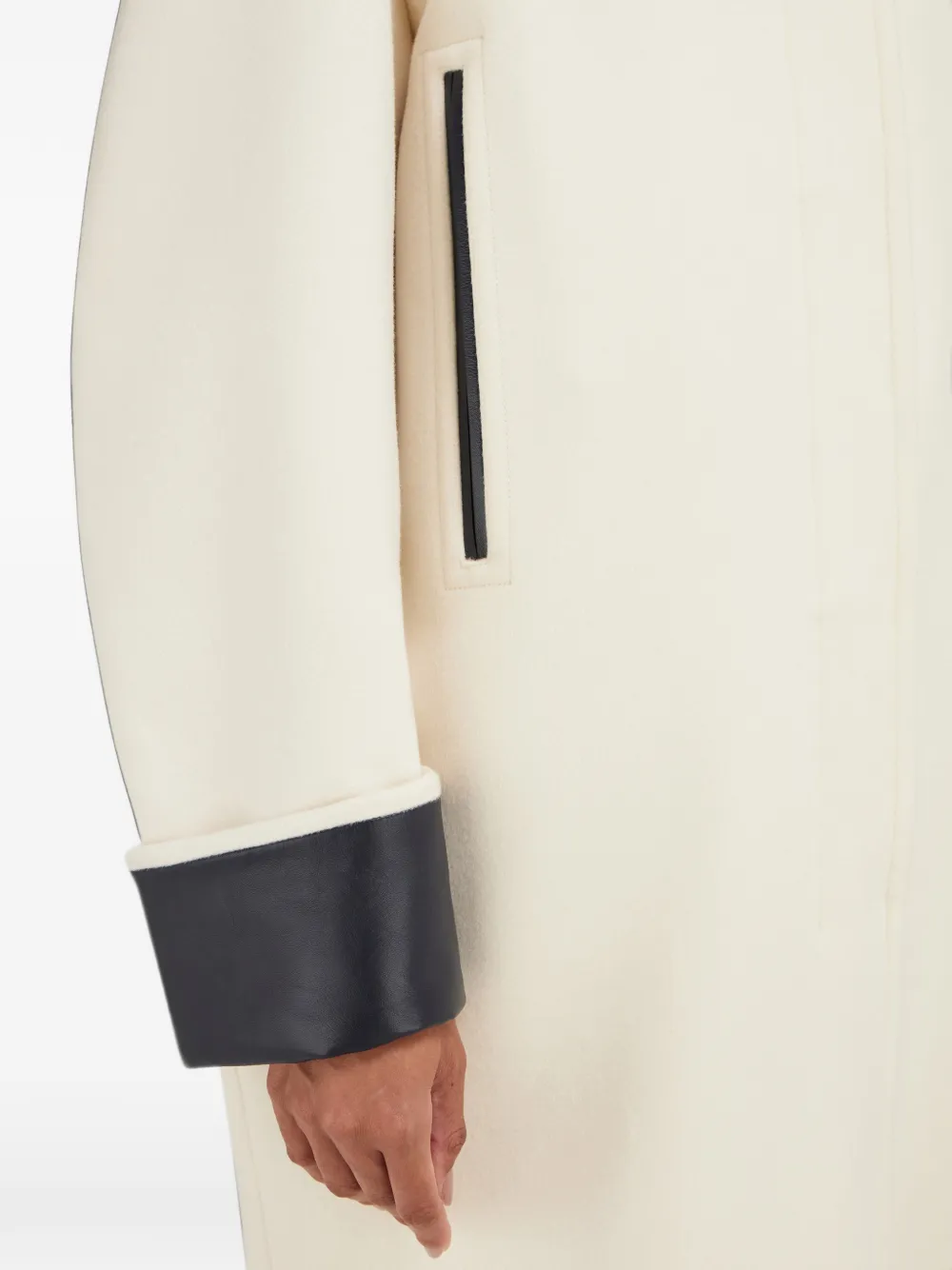 Ferragamo single breasted wool and cashmere coat Wit