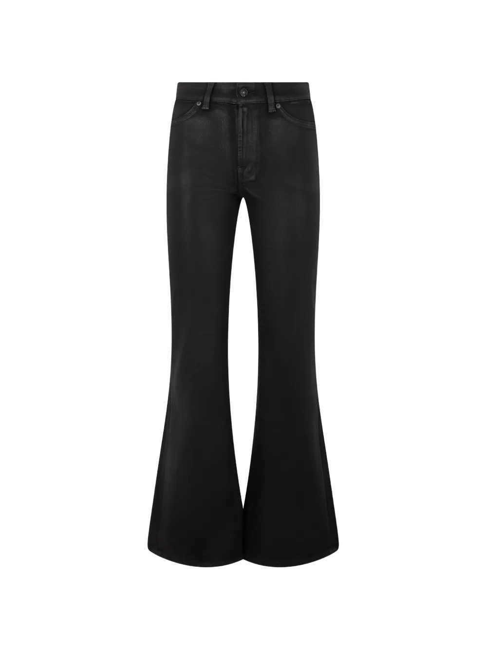 7 For All Mankind high-waisted logo-patch flared jeans - Schwarz