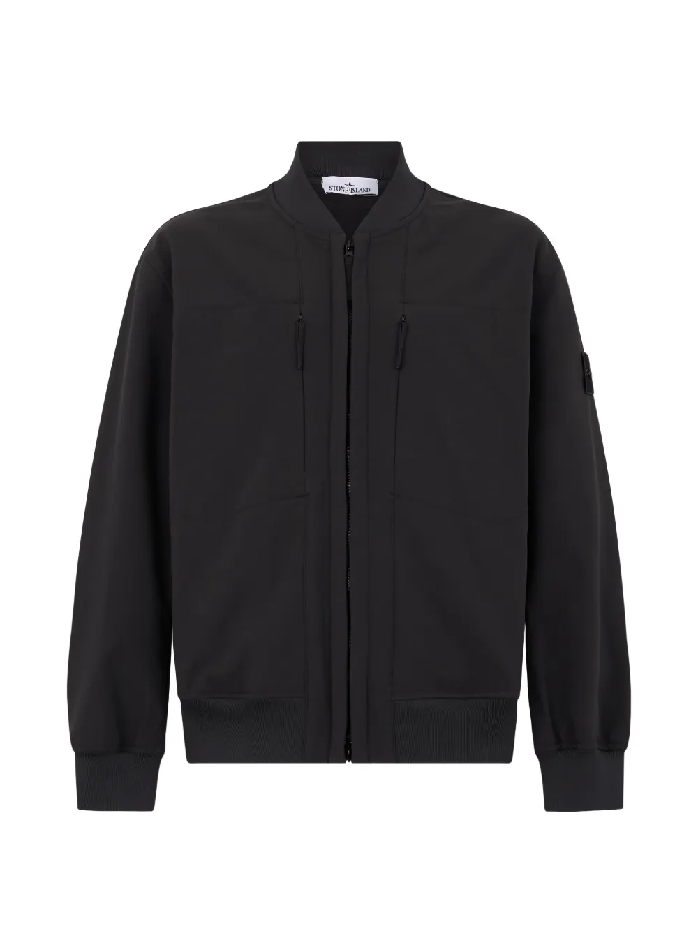 Stone Island Q100006 Soft Shell-R_E.DYE® technology bomber jacket - Schwarz