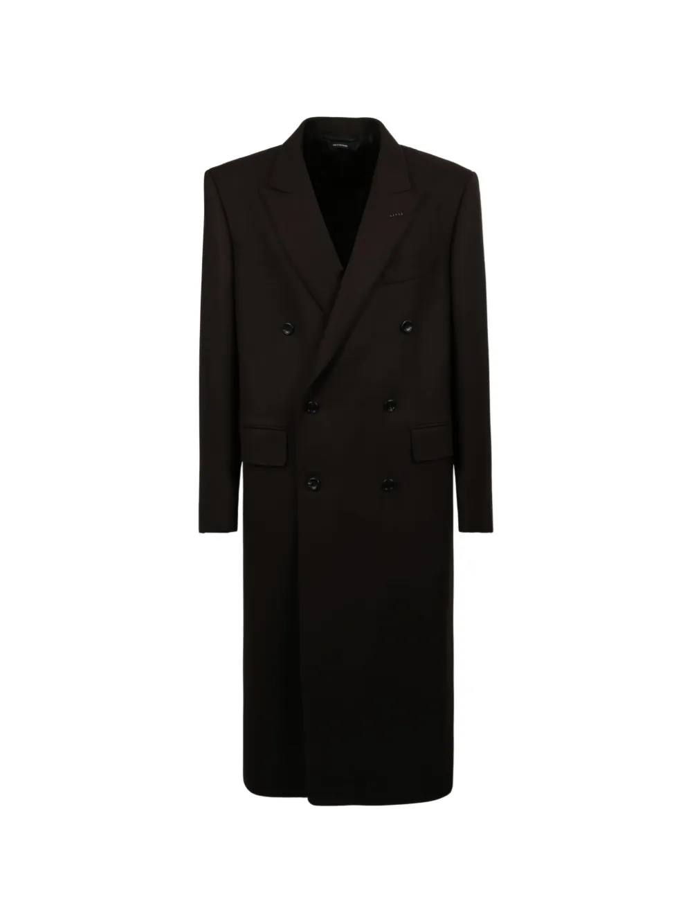 Tom Ford Double-breasted Cashmere Coat In Brown