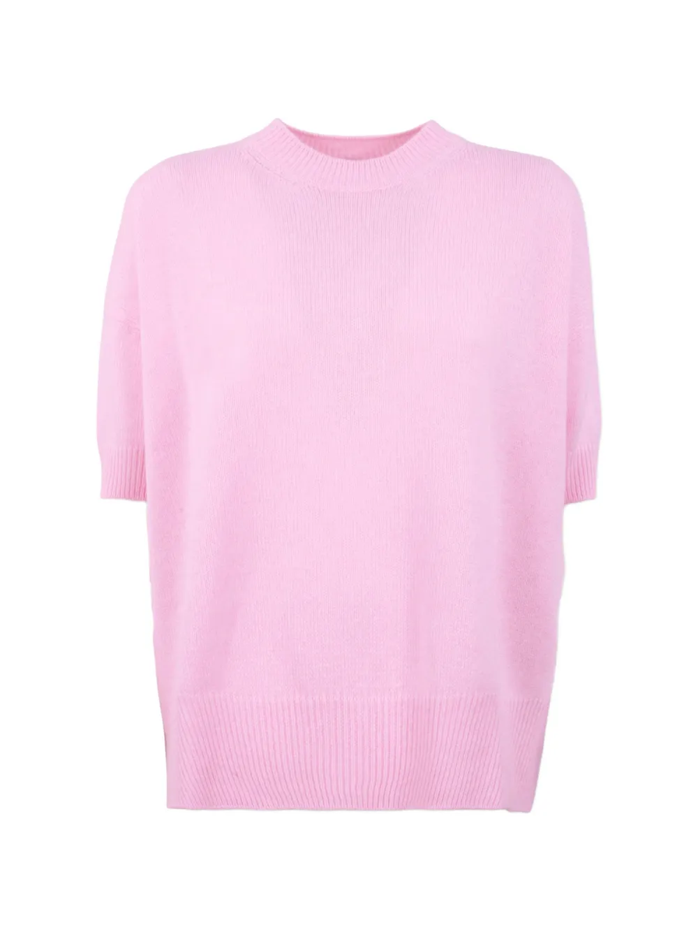 Jil Sander short-sleeve cashmere sweater Roze