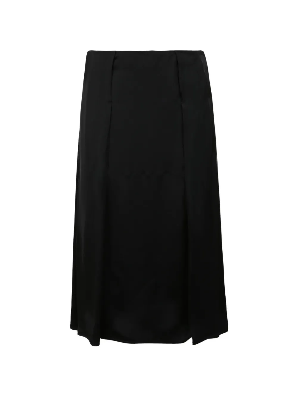 Jil Sander fluid-viscose pleated skirt Zwart