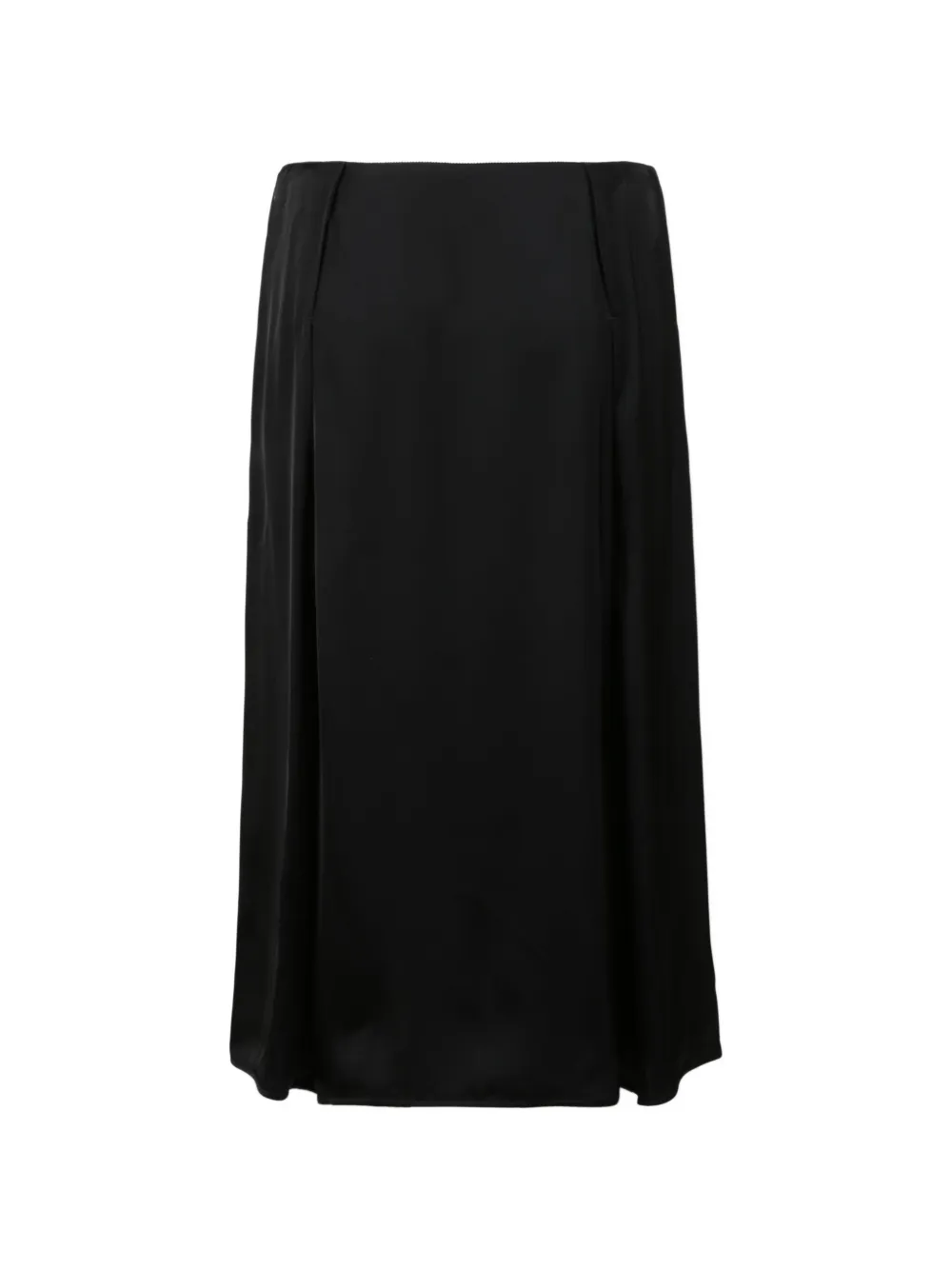 Jil Sander fluid-viscose pleated skirt Zwart