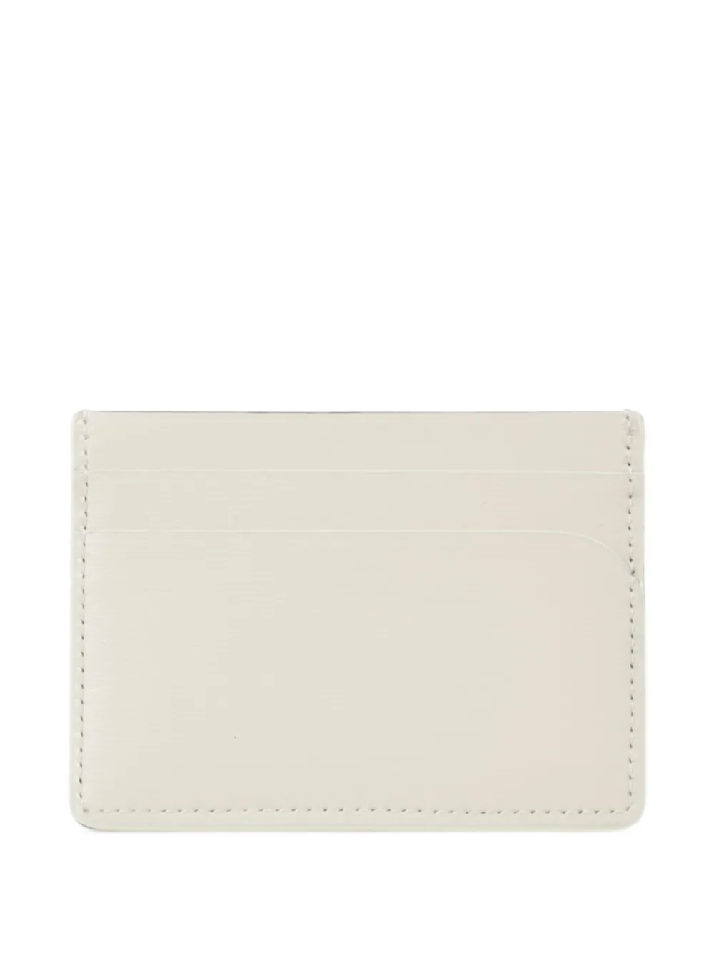 Jil Sander logo-print grained leather cardholder Beige