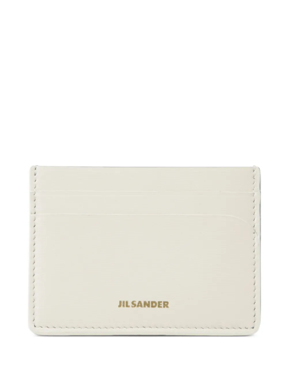 Jil Sander logo-print grained leather cardholder - Toni neutri