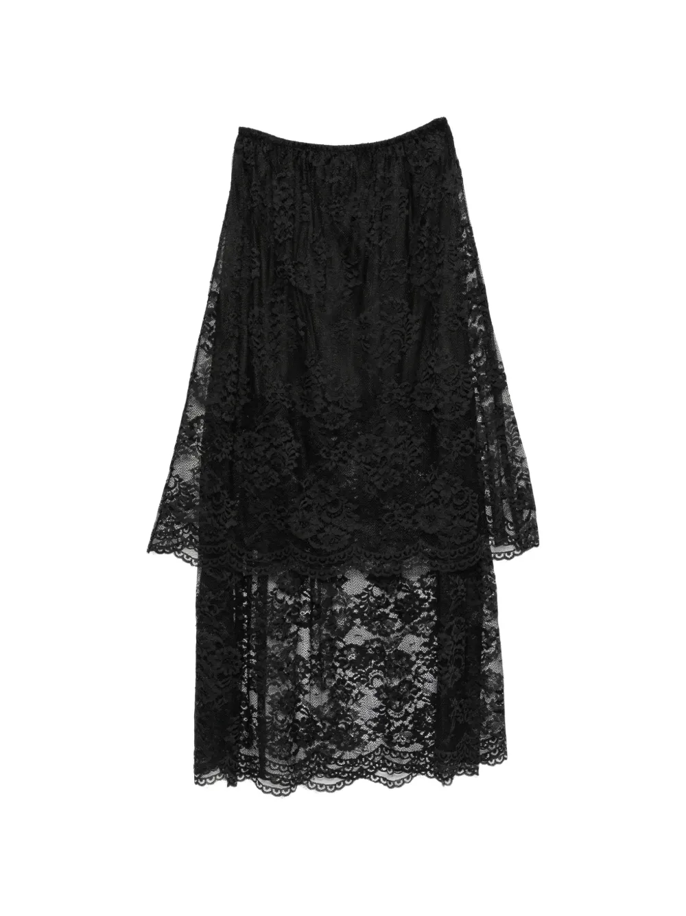 CARLA G. flower-lace maxi skirt - Noir CARLA G. flower-lace maxi skirt - Noir