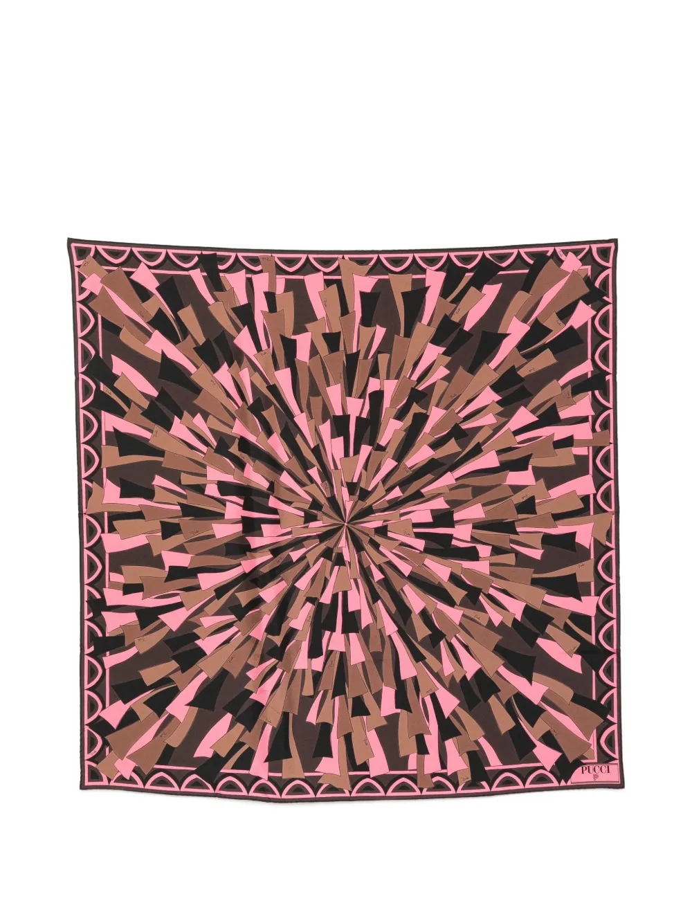 PUCCI Iride-print silk scarf - Marrone