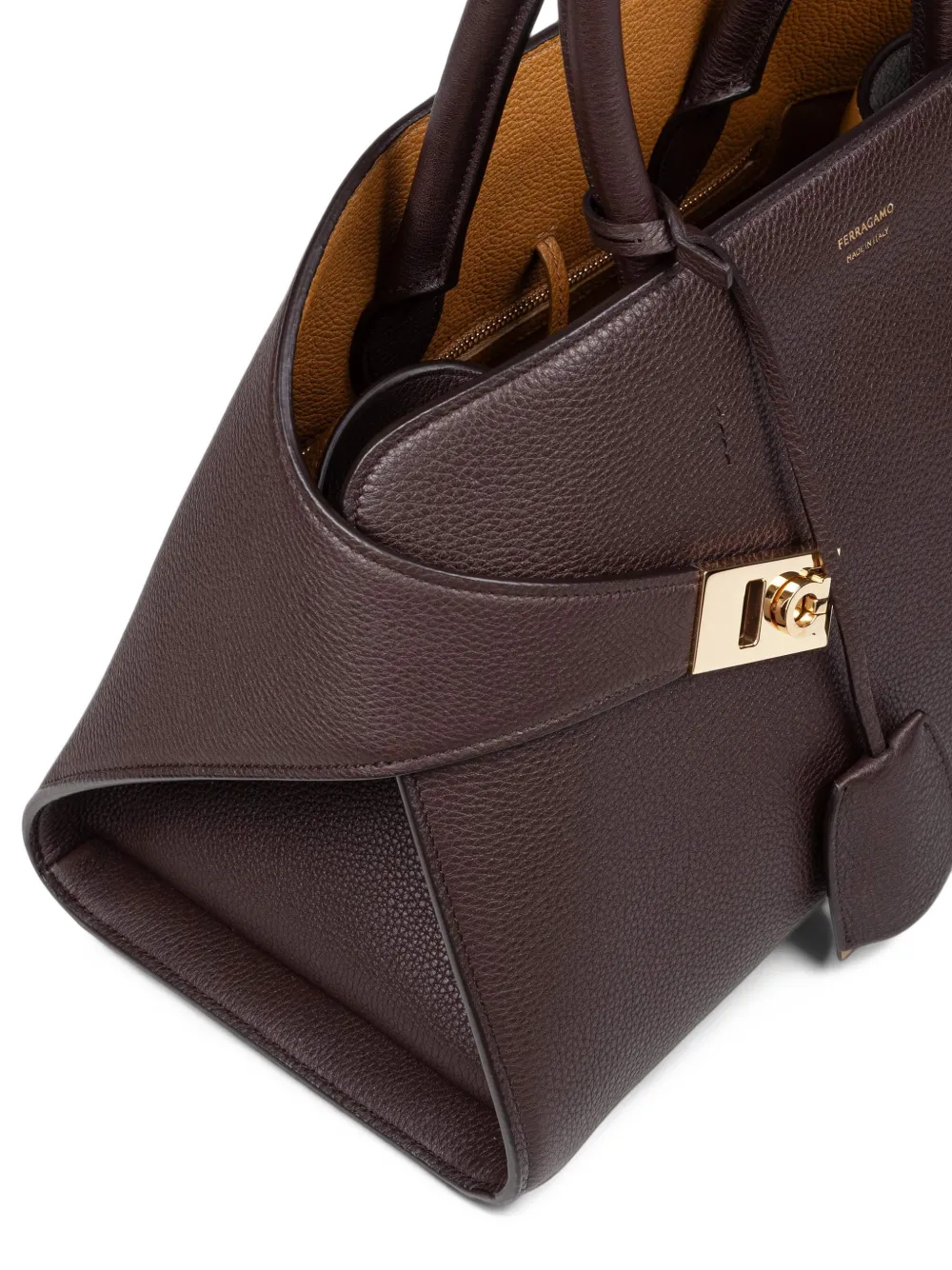 Ferragamo Hug bicolor handbag (m) Bruin