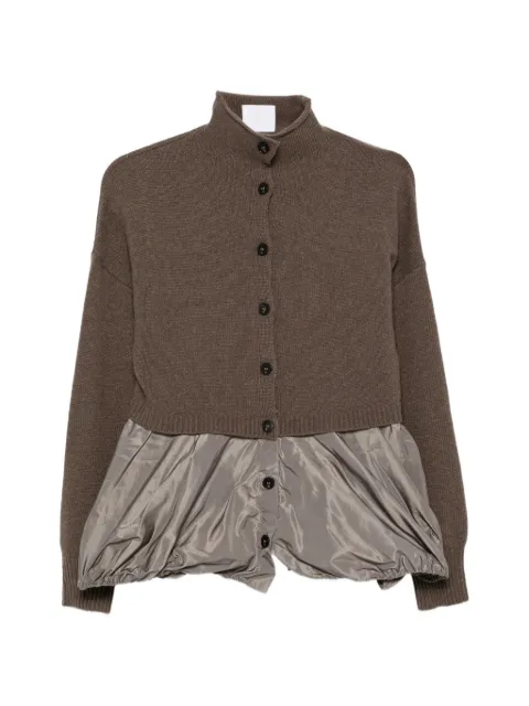 Su panelled bubble-hem cardigan