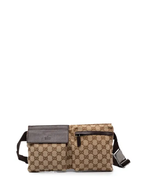 Gucci Pre-Owned 2000-2015 GG Canvas Double Pocket belt bag