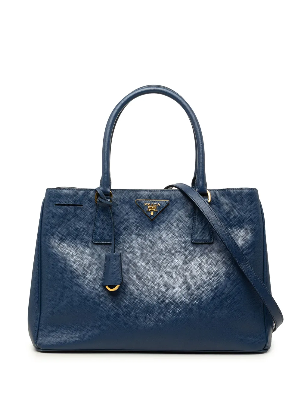 Prada Pre-Owned 2010-2026 Small Saffiano Lux Gardeners Tote satchel - Blu