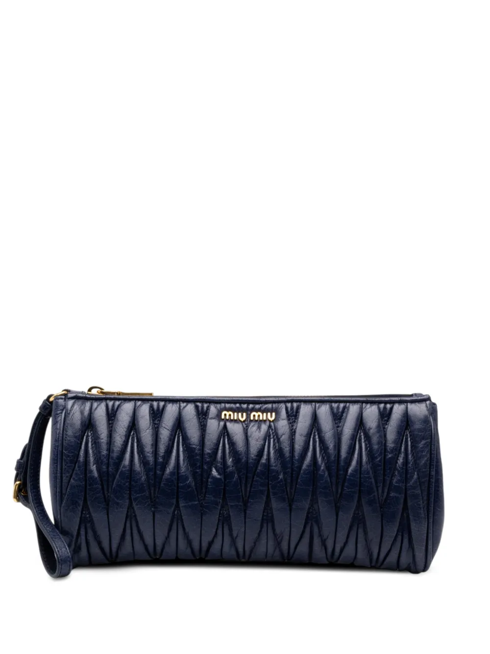 Miu Miu Pre-Owned 2010-2026 Matelasse Nappa clutch bag - Blu